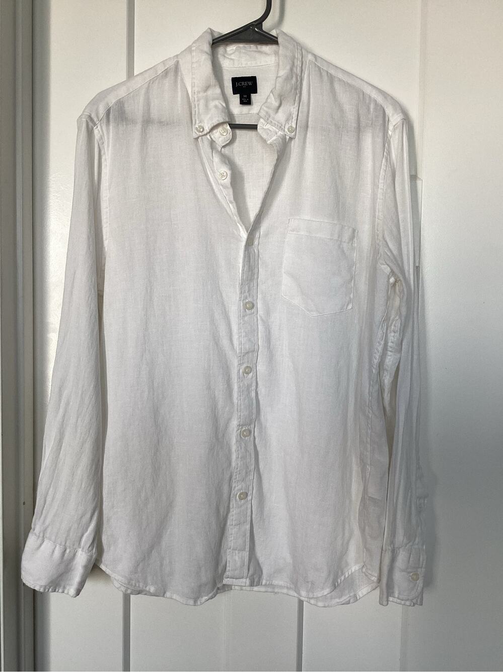 J. Crew Women's Linen Blend Button-Down Blouse women's medium